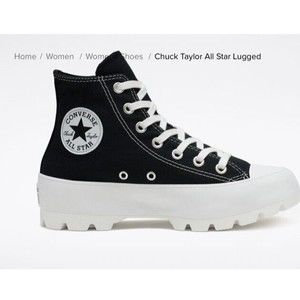 Chuck Taylor All Star Lugged platform WOMEN 11 HIGH TOP Sneaker boot black